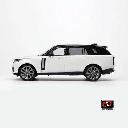 LCD Land Rover Range Rover SV Serenity 2022 White with Black Roof 1:18 Scale Diecast Model