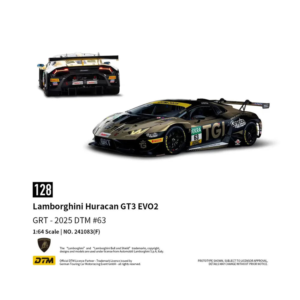 PRE-ORDER Trends Hobby Lamborghini Huracan GT3 EVO2 DTM 2025 #63 1:64 Scale Diecast Model