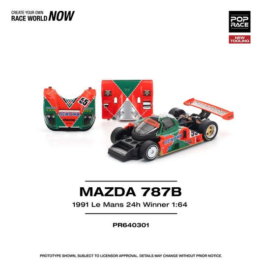 Mazda 787B Le Mans 1991, 1:64 Scale collectible diecast model at Poketwheels