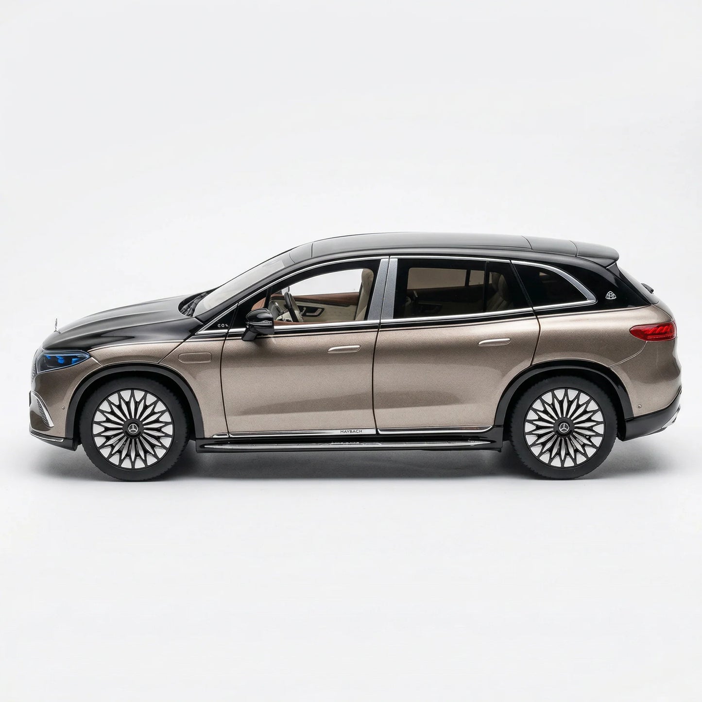 NZG Mercedes-Maybach EQS SUV Brown Onyx Black 1:18 Scale Diecast Model