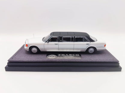 HEC 2026 The Art of Model Mercedes S-Class W126 Trasco 1000SEL Limousine White 1:64 Scale Diecast Model