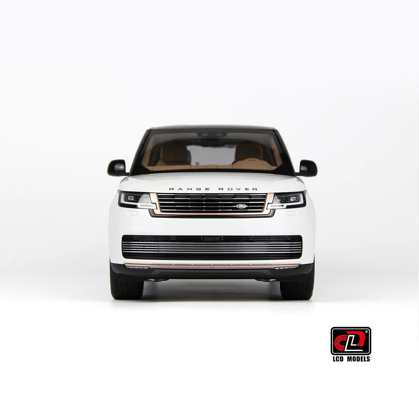 LCD Land Rover Range Rover SV Serenity 2022 White with Black Roof 1:18 Scale Diecast Model