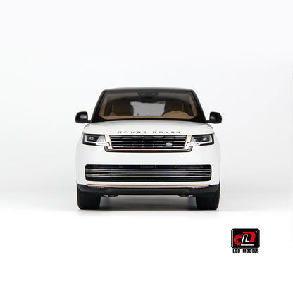 LCD Land Rover Range Rover SV Serenity 2022 White with Black Roof 1:18 Scale Diecast Model