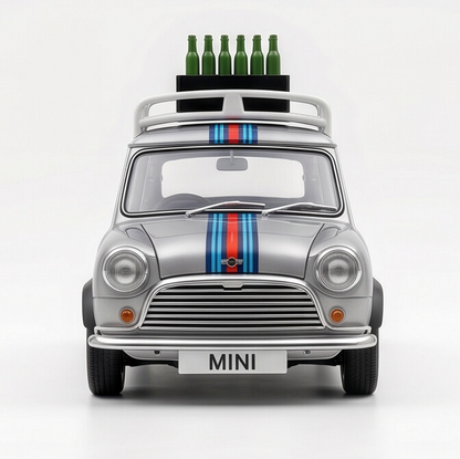 TINY Mini Cooper MK1 1:50 Scale Silver (MINI0023) – Official Licensed Diecast with Acrylic Case
