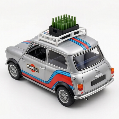 TINY Mini Cooper MK1 1:50 Scale Silver (MINI0023) – Official Licensed Diecast with Acrylic Case
