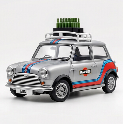 TINY Mini Cooper MK1 1:50 Scale Silver (MINI0023) – Official Licensed Diecast with Acrylic Case