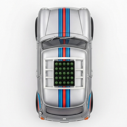 TINY Mini Cooper MK1 1:50 Scale Silver (MINI0023) – Official Licensed Diecast with Acrylic Case