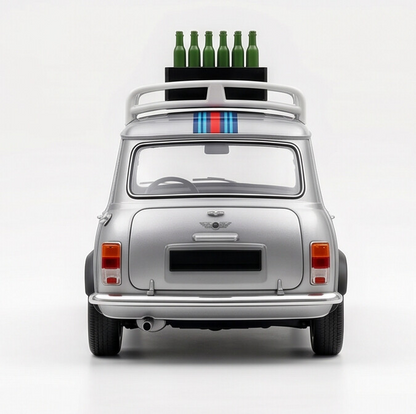 TINY Mini Cooper MK1 1:50 Scale Silver (MINI0023) – Official Licensed Diecast with Acrylic Case