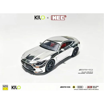 HEC 2026 Kilo Works Mercedes-AMG GT63 SE Performance Silver Chrome 1:64 Scale Diecast Model
