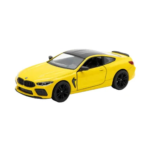 Premium scale diecast model car  – BMW M8 Competition Coupe, 1:36 Scale (Yellow) Collectible