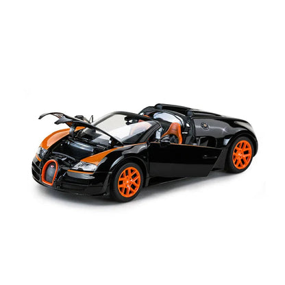 Premium scale diecast model car  – Bugatti Grand Sport Vitesse, 1:18 Scale (Black) Collectible