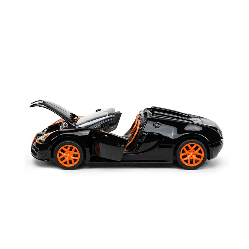 Premium scale diecast model car  – Bugatti Grand Sport Vitesse, 1:18 Scale (Black) Collectible