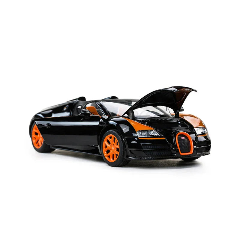 Premium scale diecast model car  – Bugatti Grand Sport Vitesse, 1:18 Scale (Black) Collectible