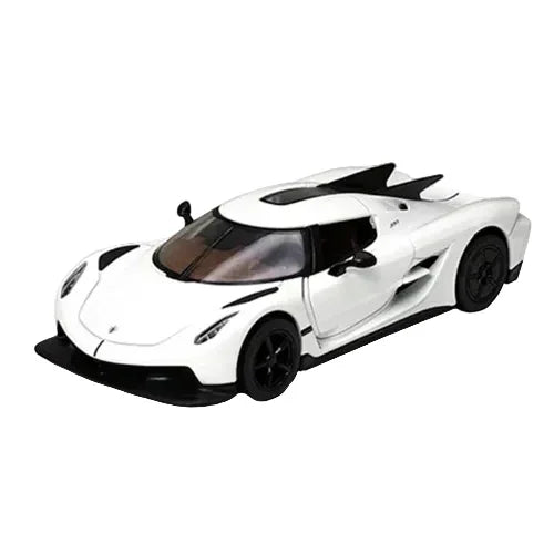 Premium scale diecast model car  – Koenigsegg Jesko Absolut, 1:36 Scale (White) Collectible