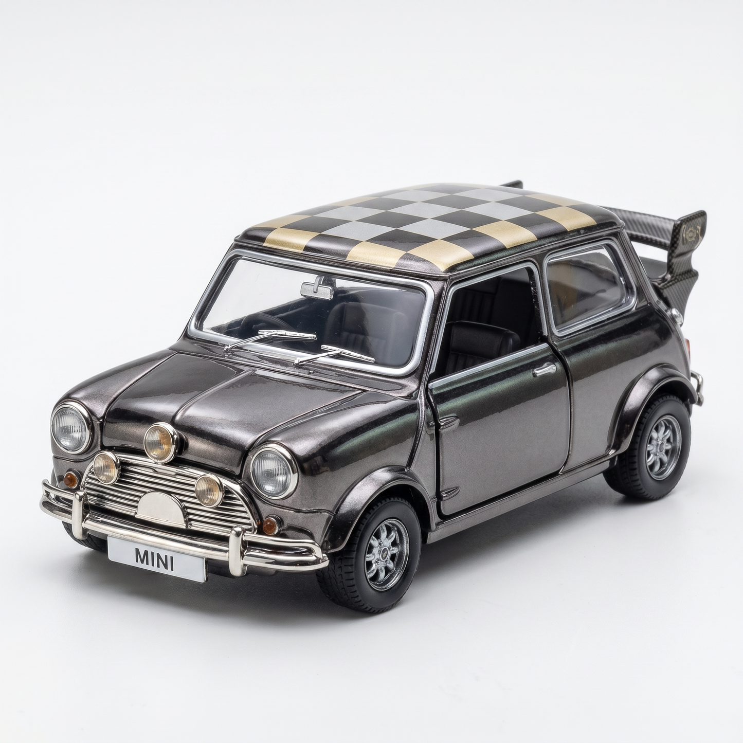 Tiny City Mini Cooper Chrome Black Diecast Model – Premium Collectible