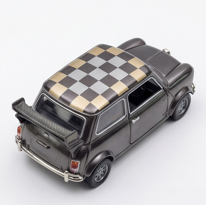 Tiny City Mini Cooper Chrome Black Diecast Model – Premium Collectible