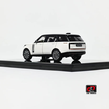 LCD Land Rover Range Rover SV Serenity White with Black Roof 1:43 Scale Diecast Model