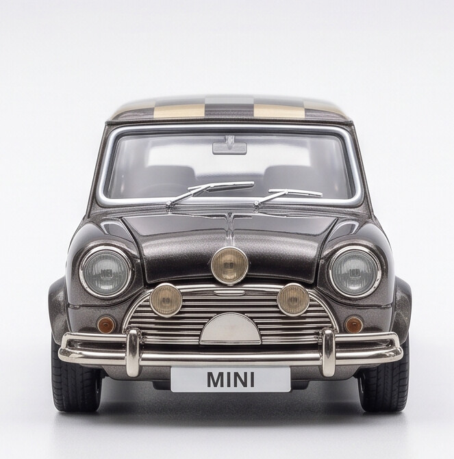 Tiny City Mini Cooper Chrome Black Diecast Model – Premium Collectible