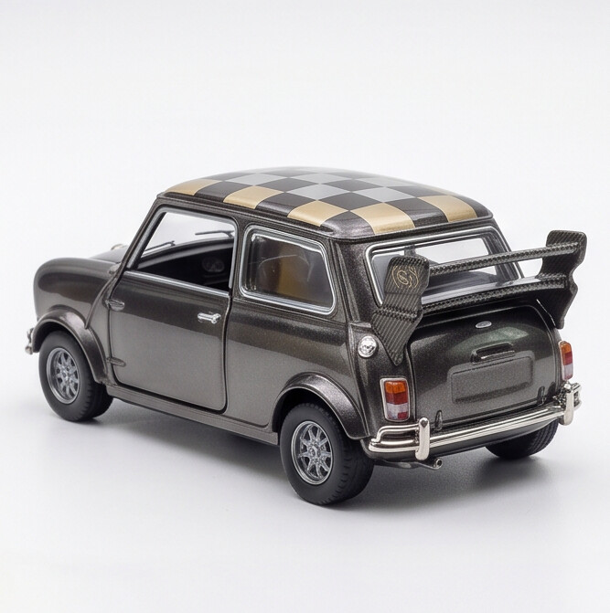 Tiny City Mini Cooper Chrome Black Diecast Model – Premium Collectible