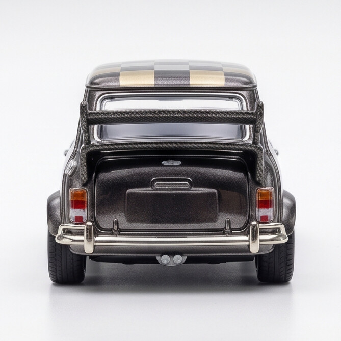 Tiny City Mini Cooper Chrome Black Diecast Model – Premium Collectible