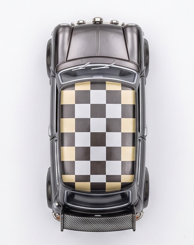 Tiny City Mini Cooper Chrome Black Diecast Model – Premium Collectible