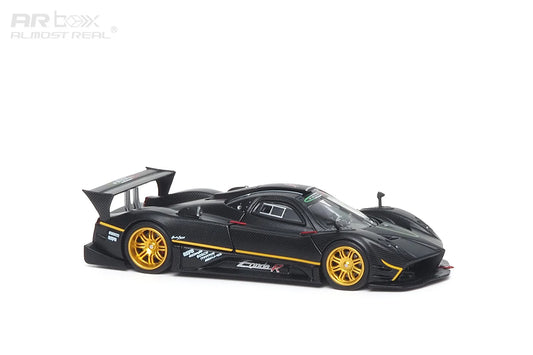 ALMOST REAL Pagani Zonda R Matte Black Carbon Fiber 1:64 Scale Diecast Model