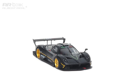 ALMOST REAL Pagani Zonda R Matte Black Carbon Fiber 1:64 Scale Diecast Model