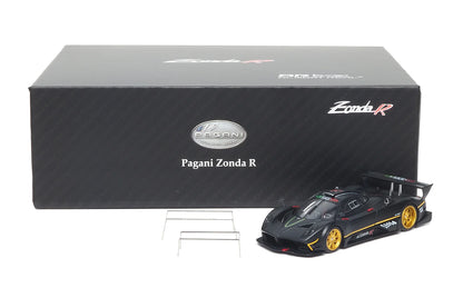 ALMOST REAL Pagani Zonda R Matte Black Carbon Fiber 1:64 Scale Diecast Model