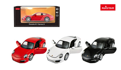 Premium scale diecast model car  – Porsche 911, 1:24 Scale (White) Collectible