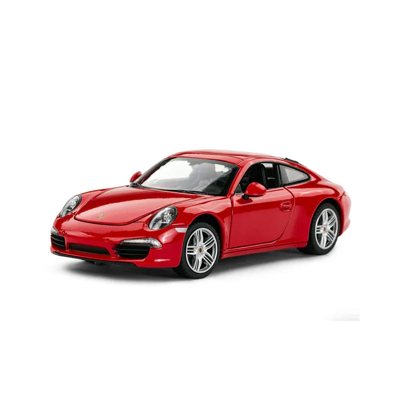 Premium scale diecast model car  – Porsche 911, 1:24 Scale (Red) Collectible