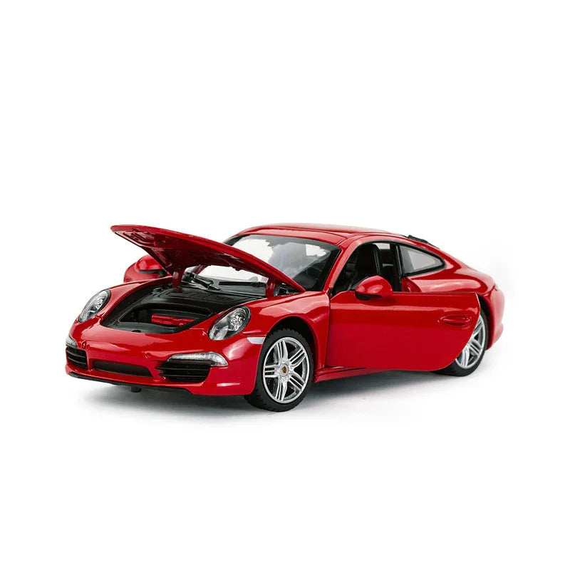 Premium scale diecast model car  – Porsche 911, 1:24 Scale (Red) Collectible