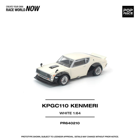 *PRE-ORDER* KPGC110 Kenmeri, 1:64 Scale (White) collectible diecast model at Poketwheels