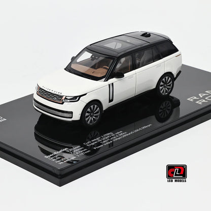 LCD Land Rover Range Rover SV Serenity White with Black Roof 1:43 Scale Diecast Model