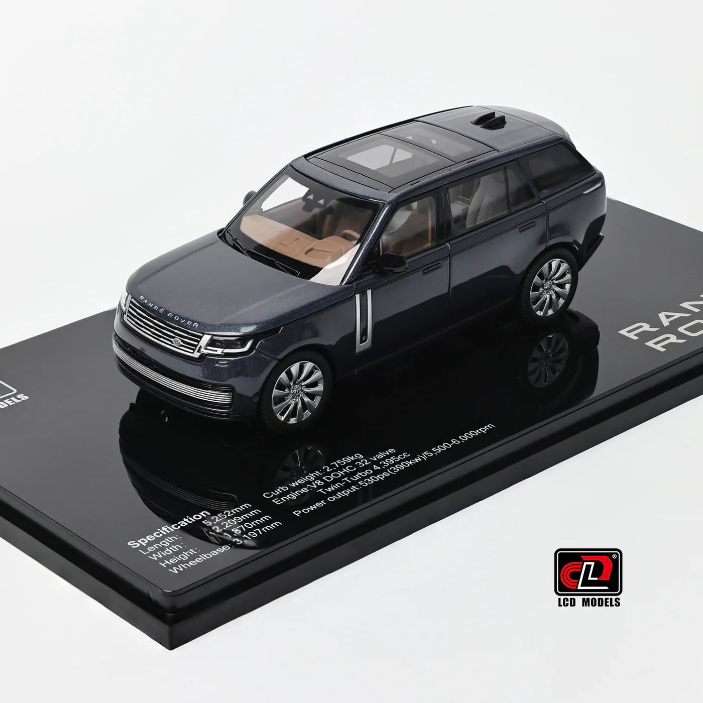 LCD Land Rover Range Rover SV Serenity Blue 1:43 Scale Diecast Model