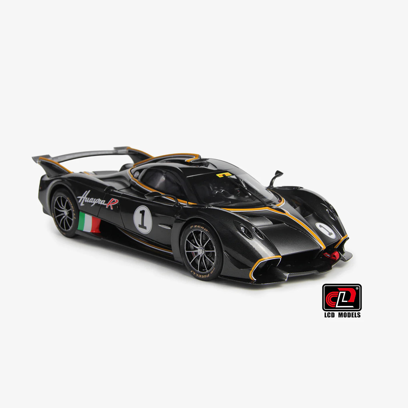 LCD Pagani Huayra R Carbon Black 1:18 Scale Diecast Model