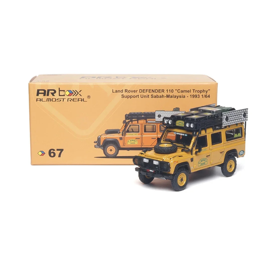 *PRE-ORDER* Land Rover DEFENDER 110 "Camel Trophy" Support Unit Sabah-Malaysia - 1993, 1:64 Scale collectible diecast model at Poketwheels