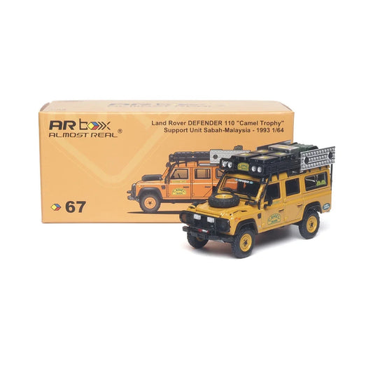 *PRE-ORDER* Land Rover DEFENDER 110 "Camel Trophy" Support Unit Sabah-Malaysia - 1993, 1:64 Scale collectible diecast model at Poketwheels