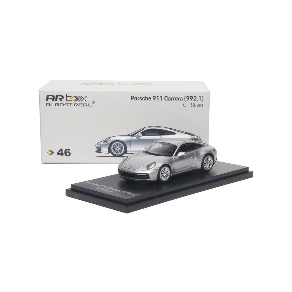 PRE-ORDER ALMOST REAL Porsche 911 Carrera 992.1 GT Silver 1:64 Scale Diecast Model