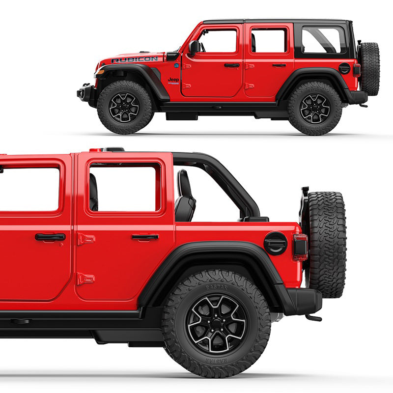 Jeep Wrangler Rubicon 4xe, 1:24 Scale (Red)