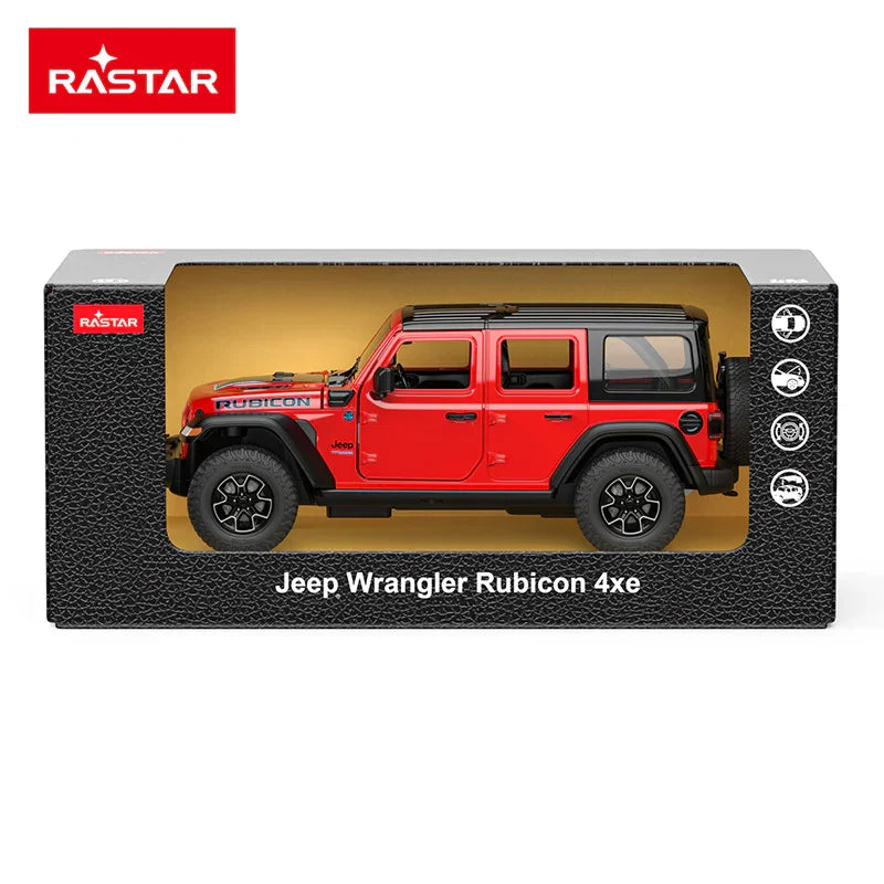 Rastar Jeep Wrangler Rubicon 4xe Red 1:24 Scale Diecast Model