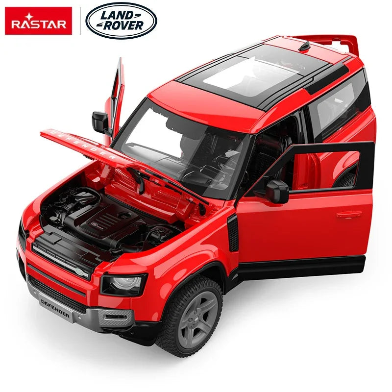 Rastar Land Rover Defender 90 Red 1:24 Scale Diecast Model