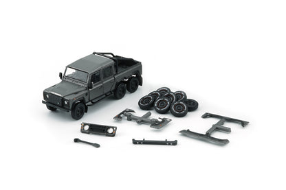 1:64 Land Rover 2016 Defender 110 PickUp 6x6 Accessory Pack – Dark Grey Silver (RHD)