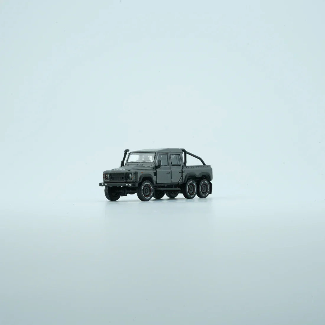 Land Rover Defender 110 PickUp 6x6 Acc Pack 2016, 1:64 Scale (Dark Grey / Silver) collectible diecast model at Poketwheels