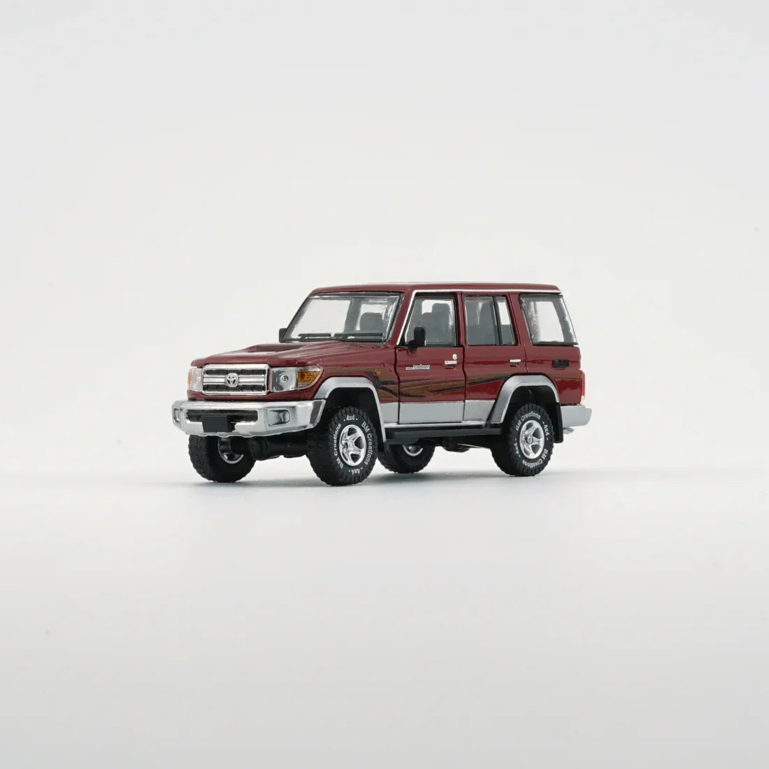 Toyota Land Cruiser LC76, 1:64 Scale (Dark Red) collectible diecast model at Poketwheels