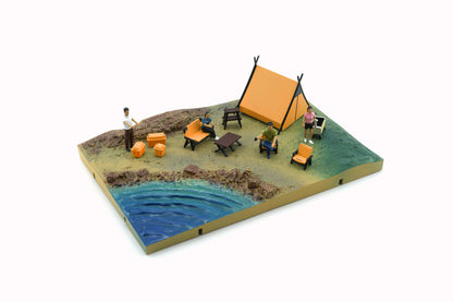 Diorama City_003 Camp Site Version – Orange Tent
