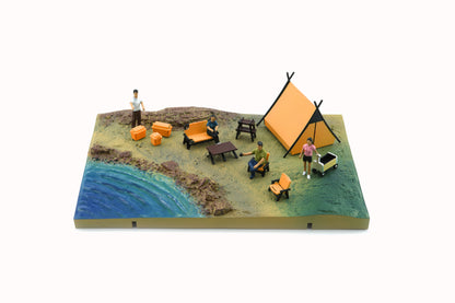 Diorama City_003 Camp Site Version – Orange Tent