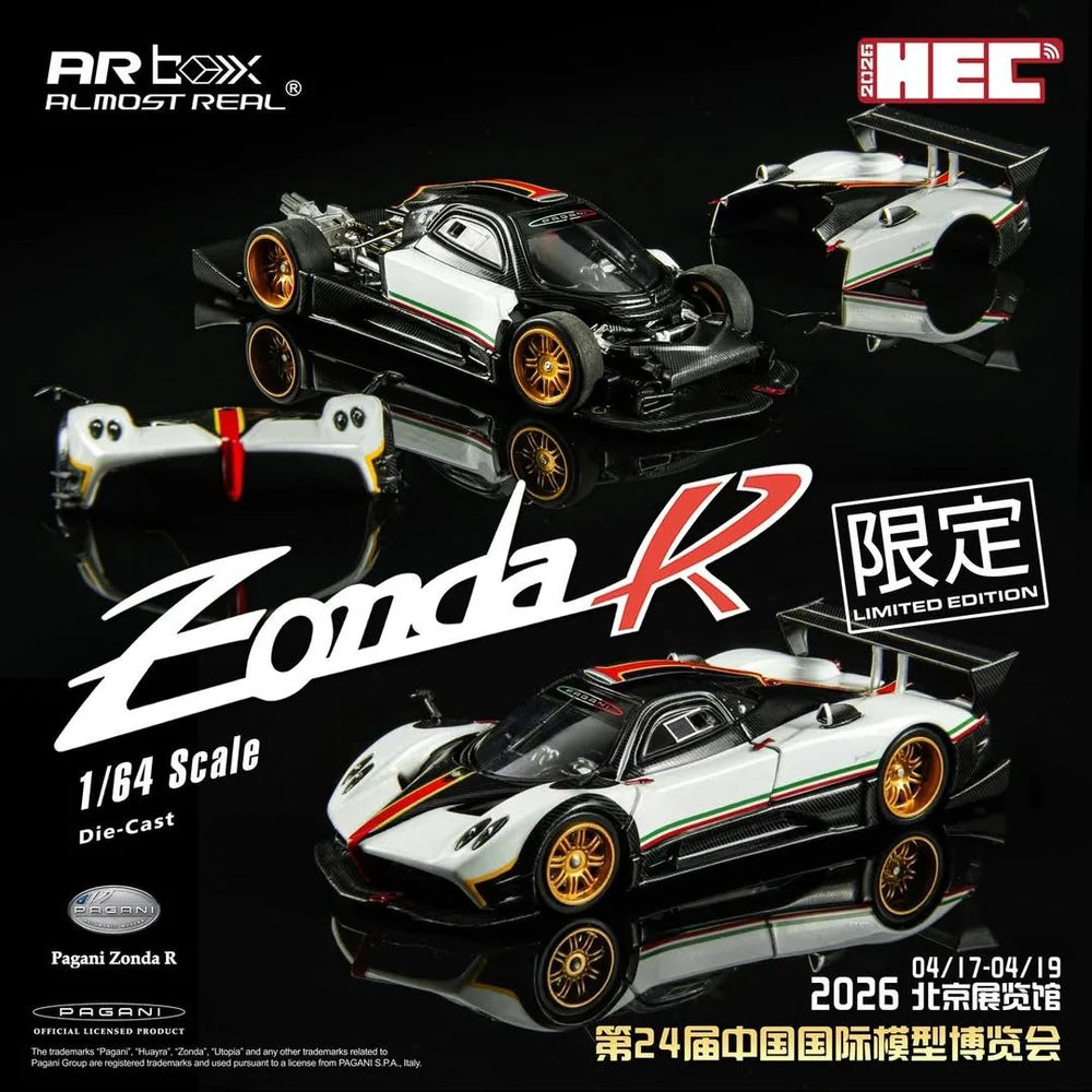 ALMOST REAL Pagani Zonda R White 1:64 Scale Diecast Model