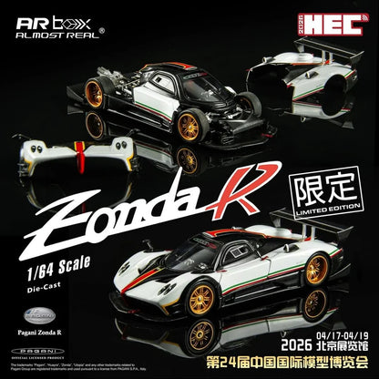 ALMOST REAL Pagani Zonda R White 1:64 Scale Diecast Model