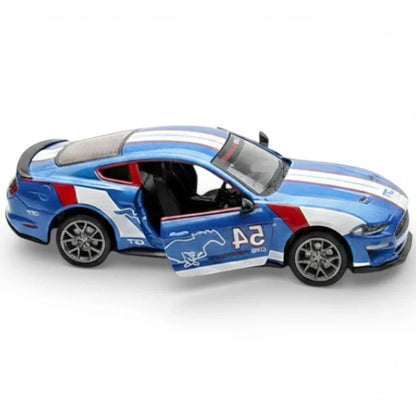 Premium scale diecast model car  – Ford Mustang GT, 1:32 Scale (Blue) Collectible