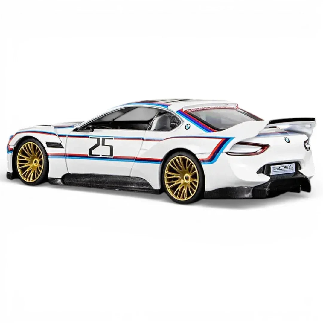 Premium scale diecast model car  – BMW 3.0 CSL, 1:32 Scale (White) Collectible